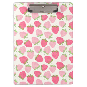 Carpeta De Pinza Fresas rosadas y elegantes afrutadas