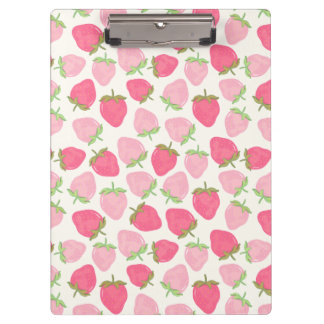 Carpeta De Pinza Fresas rosadas y elegantes afrutadas