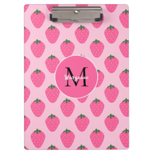 Carpeta De Pinza Fresas rosas, lindas personalizadas