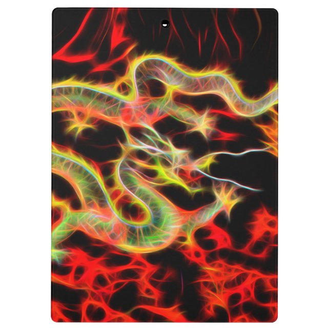 Carpeta De Pinza Fuego dragón en energía afortunada (Reverso)