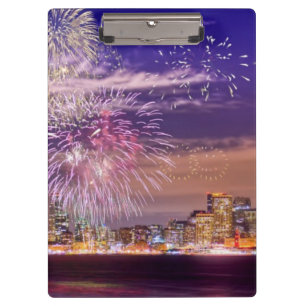 Carpeta De Pinza Fuegos artificiales del Año Nuevo de San Francisc