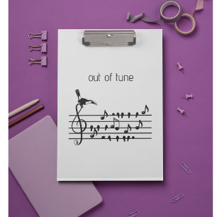 Carpeta De Pinza Fuera de tono, Tucán y personal musical de aves ca