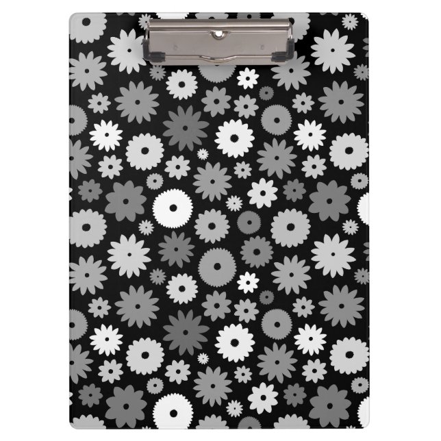 Carpeta De Pinza Funda Case-Mate iPhone de flores monocromas con pa (Anverso)