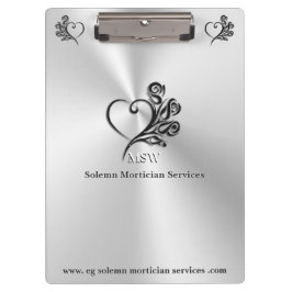 Carpeta De Pinza Funeral Morticius Services, Heart and Rosas