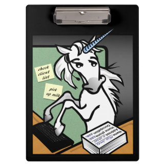 CARPETA DE PINZA FUNNY CLERICAL UNICORN