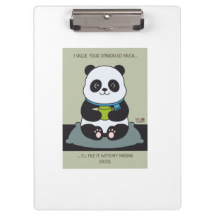 Carpeta De Pinza Funny Custom Sarcastic Panda Opinion Coworker Gift