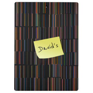 Carpeta De Pinza Funny Guay Multicolored Striped Personalizado
