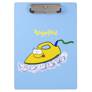 Carpeta De Pinza Funny ilustracion de lavandería de hierro personal