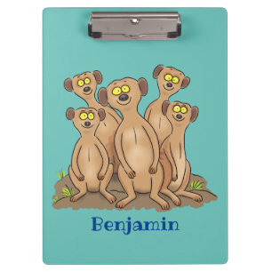 Carpeta De Pinza Funny meerkat ilustracion personalizado familiar