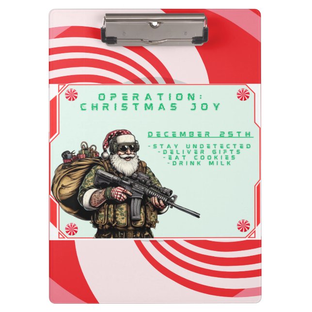 Carpeta De Pinza Funny Military/Navidades Santa (Anverso)