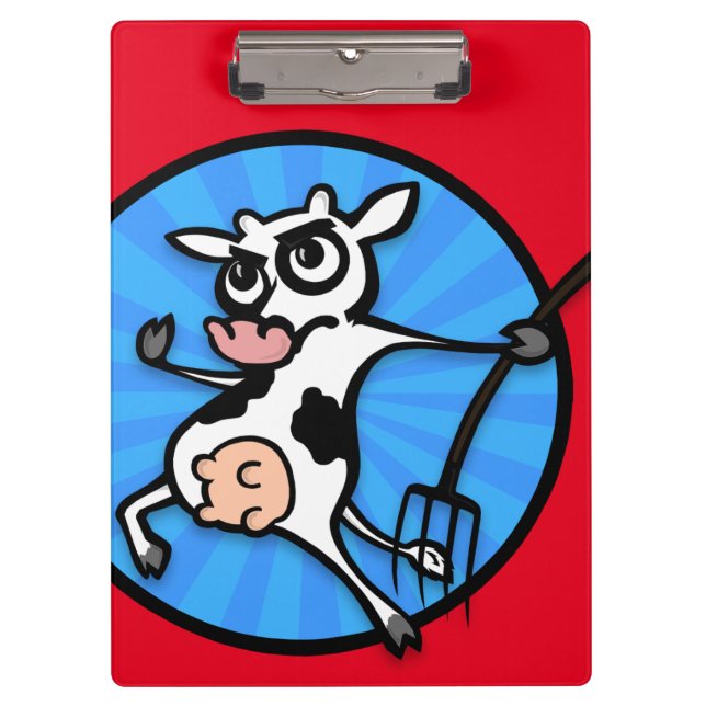 CARPETA DE PINZA FUNNY PERSONALIZADO COW CLIPBOARD (Anverso)