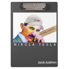 Carpeta De Pinza Funny Tesla Personalizada