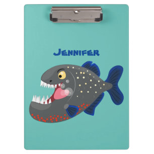 Carpeta De Pinza Furioso ilustracion personalizado de piranha