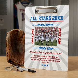 Carpeta De Pinza Fútbol personalizado Entrenador de fútbol Equipo L