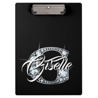 Carpeta De Pinza G Faux Diamond Bling Monogram