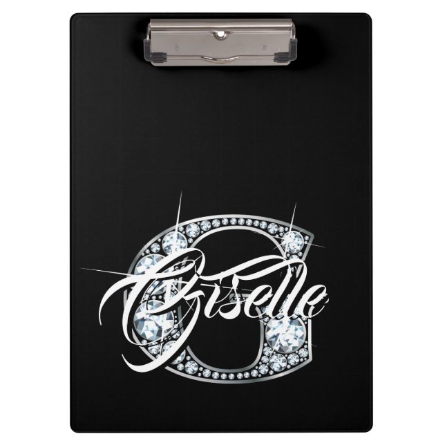 Carpeta De Pinza G Faux Diamond Bling Monogram (Anverso)
