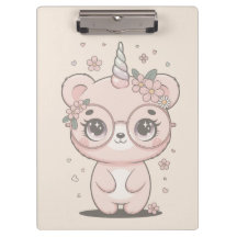 Gafas florales personalizadas de oso unicornio Kaw