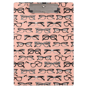Carpeta De Pinza Gafas rosadas pálidas, anteojos, anteojos