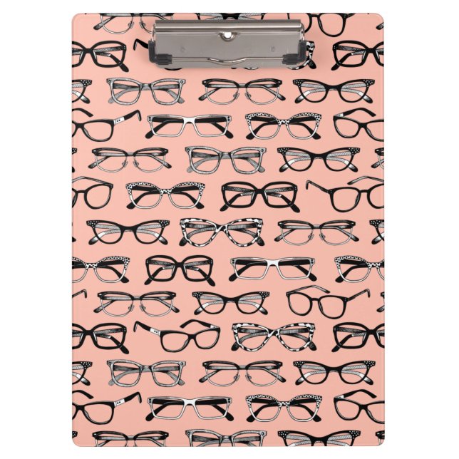 Carpeta De Pinza Gafas rosadas pálidas, anteojos, anteojos (Anverso)
