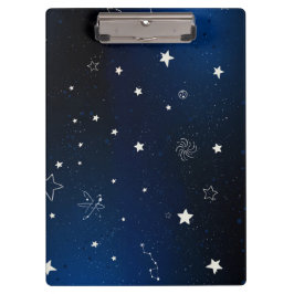 Carpeta De Pinza Galaxia azul con estrellas