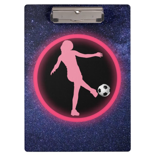 Carpeta De Pinza Galaxia de Chicas de fútbol (Anverso)