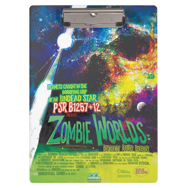 Carpeta De Pinza Galaxia de Horrores de Halloween en el mundo zombi (Anverso)