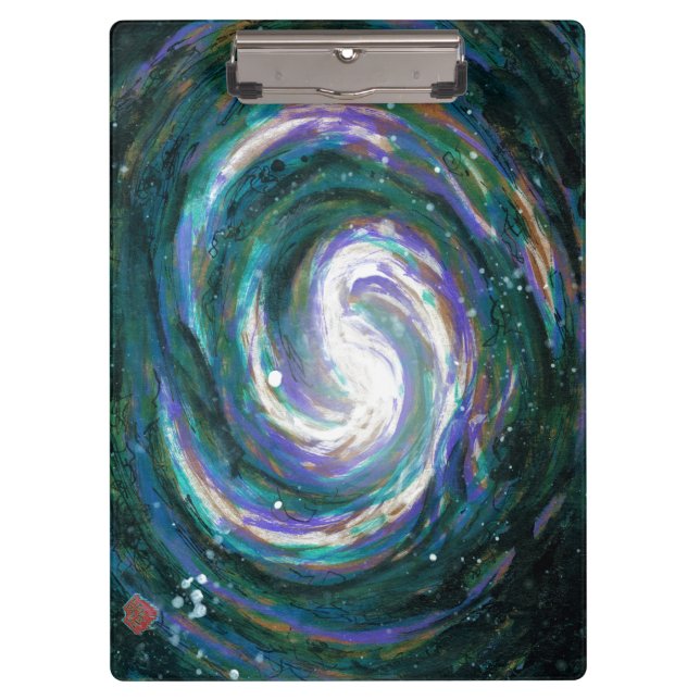 Carpeta De Pinza Galaxia espiral en el espacio (Anverso)