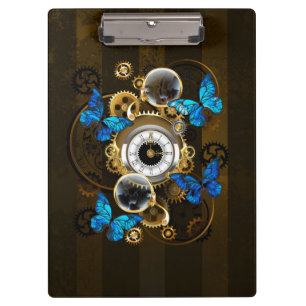 Carpeta De Pinza Gases de vapor y mariposas azules