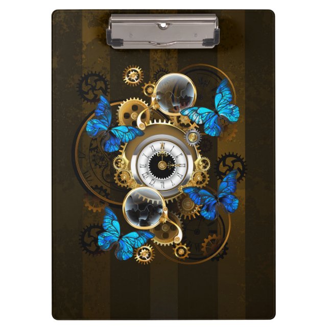 Carpeta De Pinza Gases de vapor y mariposas azules (Anverso)
