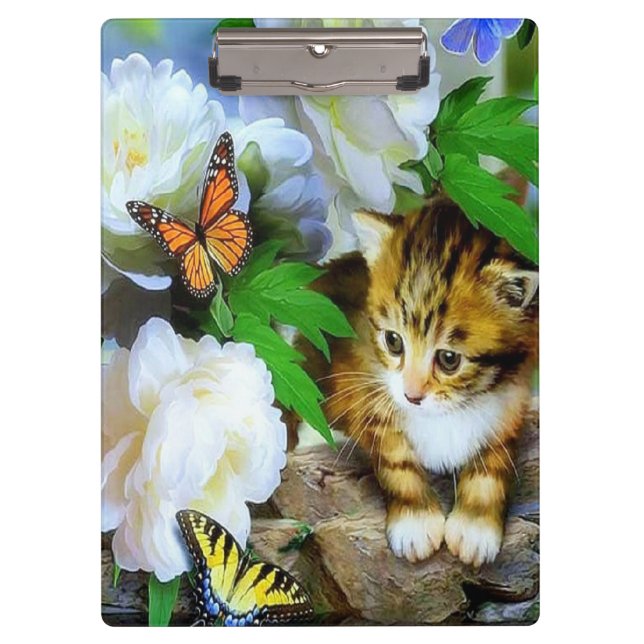 Carpeta De Pinza Gatitos/Portapapeles (Anverso)