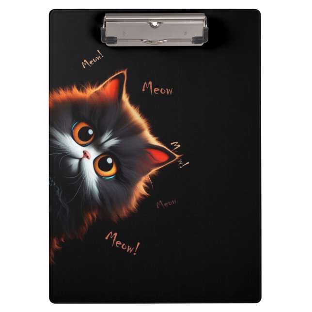 Carpeta De Pinza Gato asomando (Anverso)