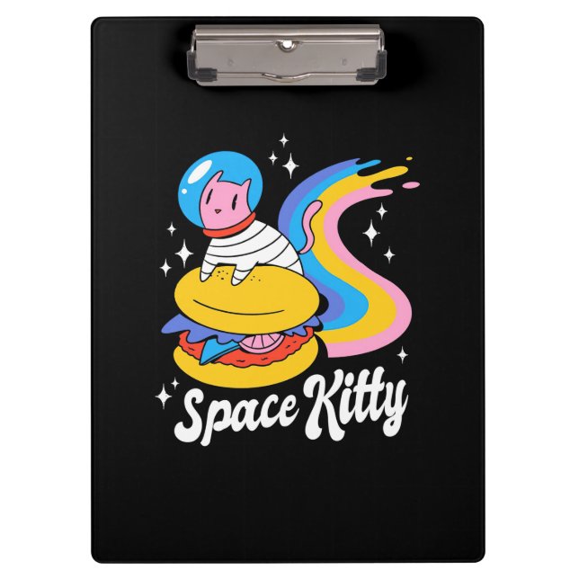 Carpeta De Pinza Gato astronauta espacial (Anverso)