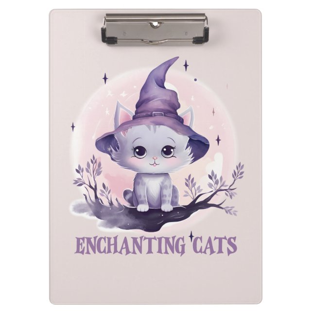 Carpeta De Pinza Gato de bruja encantador (Anverso)