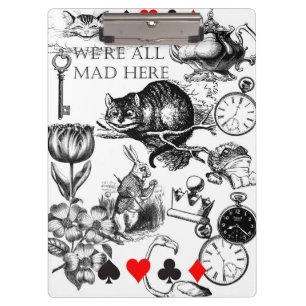 Carpeta De Pinza Gato de Cheshire clásico de Alicia en el país de l