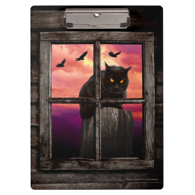 Carpeta De Pinza Gato de Halloween (Anverso)