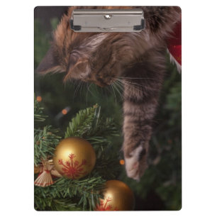 Carpeta De Pinza Gato de navidades