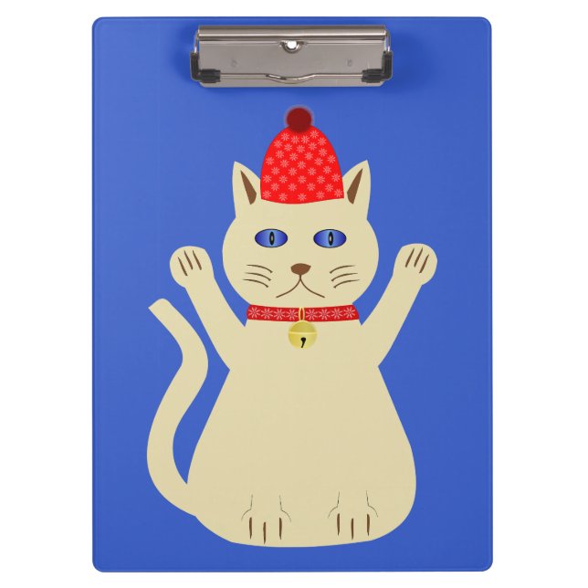 Carpeta De Pinza Gato de Navidades de corte (Anverso)