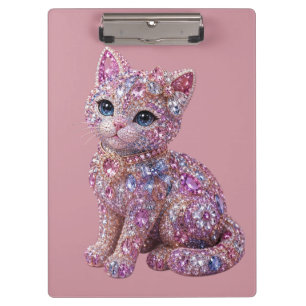 Carpeta De Pinza Gato de Noche de Terciopelo Estampa Estética