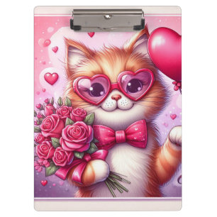 Carpeta De Pinza Gato El día de San Valentín/gatito