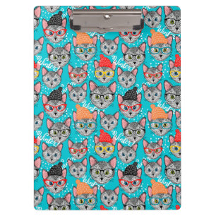 Carpeta De Pinza Gato en el gorra