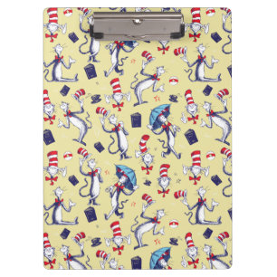 Carpeta De Pinza Gato en el sombrero   Patrón Amarillo