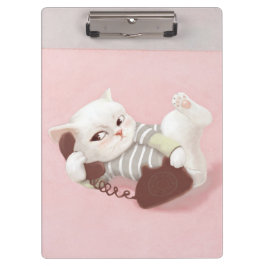 Carpeta De Pinza Gato en el teléfono