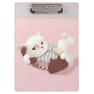 Carpeta De Pinza Gato en el teléfono