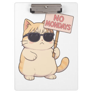 Carpeta De Pinza Gato Genial No Lunes Meme Estético