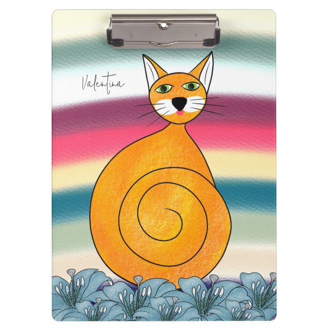 Carpeta De Pinza Gato naranja (Anverso)