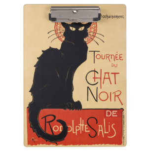 Carpeta De Pinza Gato negro chic Art Nouveau de Steinlen impresión