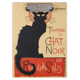 Carpeta De Pinza Gato negro chic Art Nouveau de Steinlen impresión 