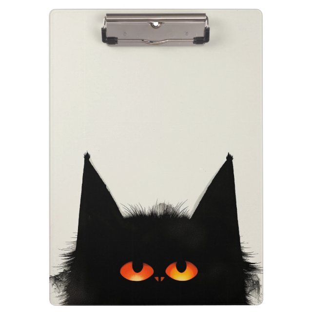 Carpeta De Pinza Gato negro gruñón (Anverso)