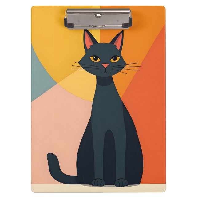 Carpeta De Pinza Gato negro MCM (Anverso)