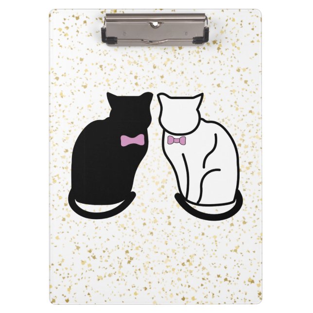 Carpeta De Pinza Gato negro y blanco (Anverso)